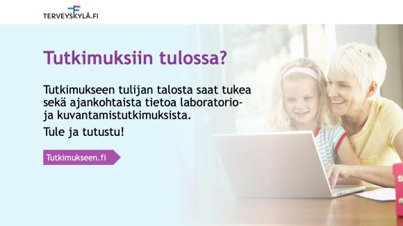 Tutkimukseen tulijan talon infonäyttödia